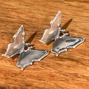 NWOT Authentic Trollbeads Butterfly Earring Charms, Sterling Silver 16301